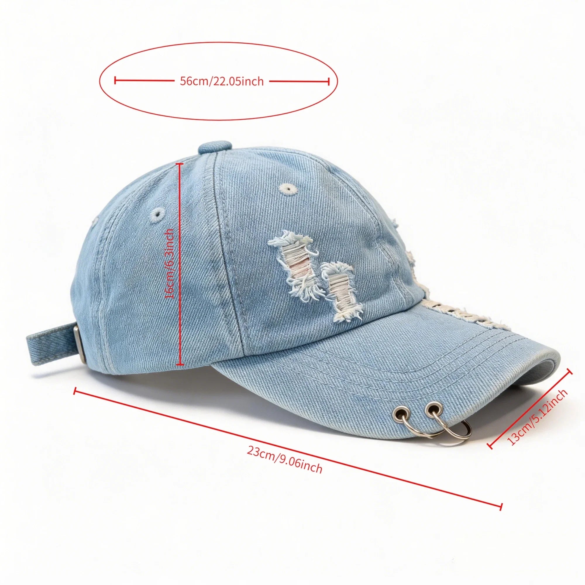 Men Women Denim Baseball Cap Stylish Solid Color Adjustable Hats for Travel Daily Wear Summer Sun Hats