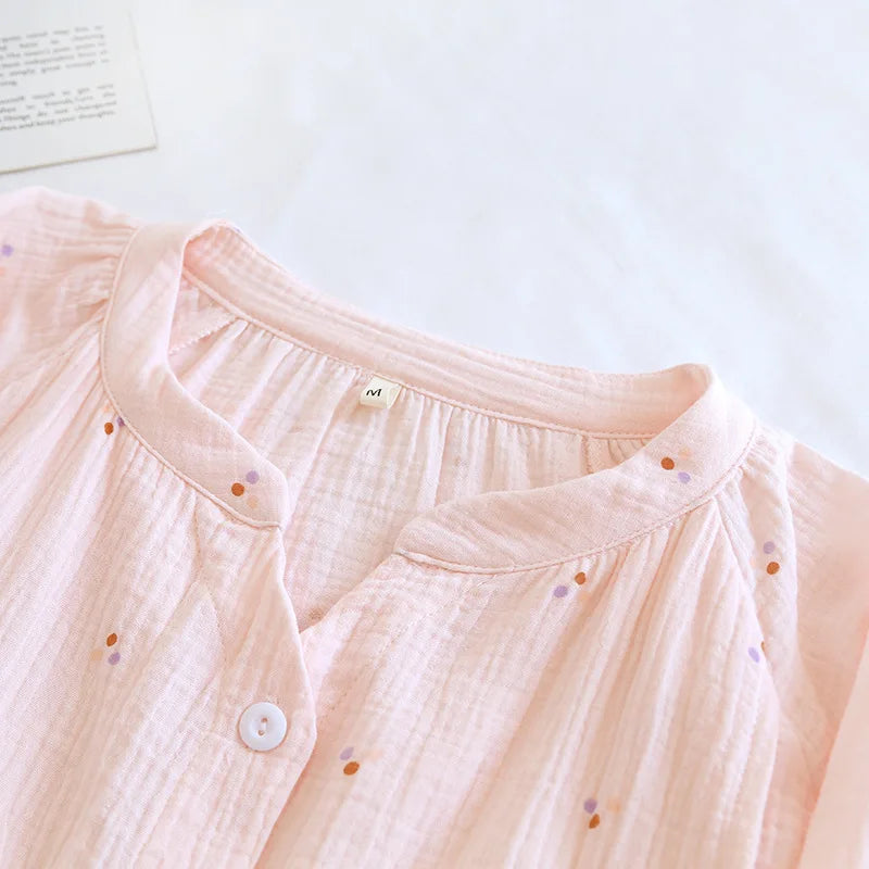 Maternity Pajamas Breastfeeding Clothes Woman Feeding Nightie Autumn Long Sleeve Sleepwear Women's Cotton Wear Pregnant