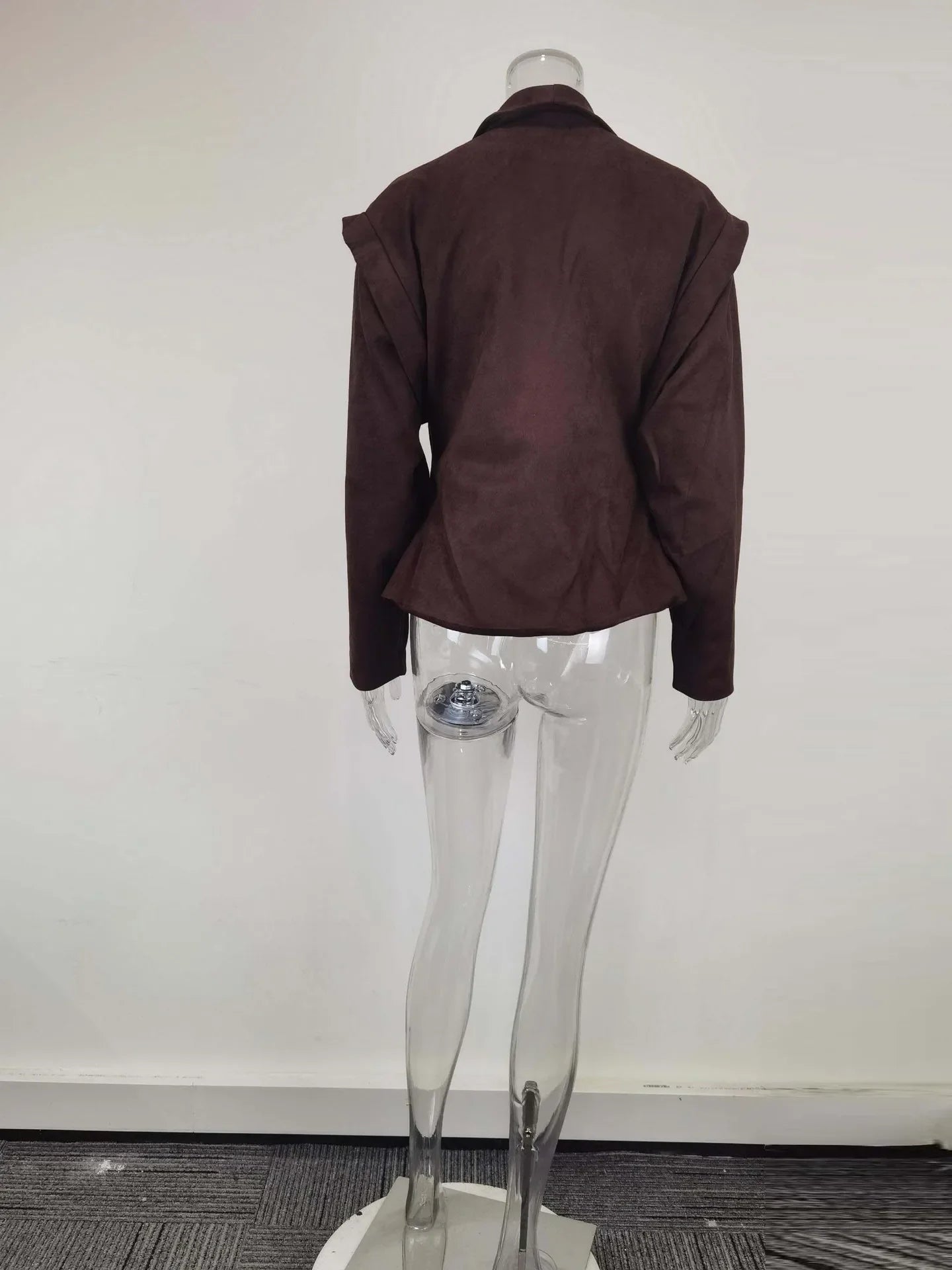 Phantasy Single Breasted Buckle Casual Suede Jacket Street Fashion Waist with Buttons Coat Casual Style Vintage Clothing 2025