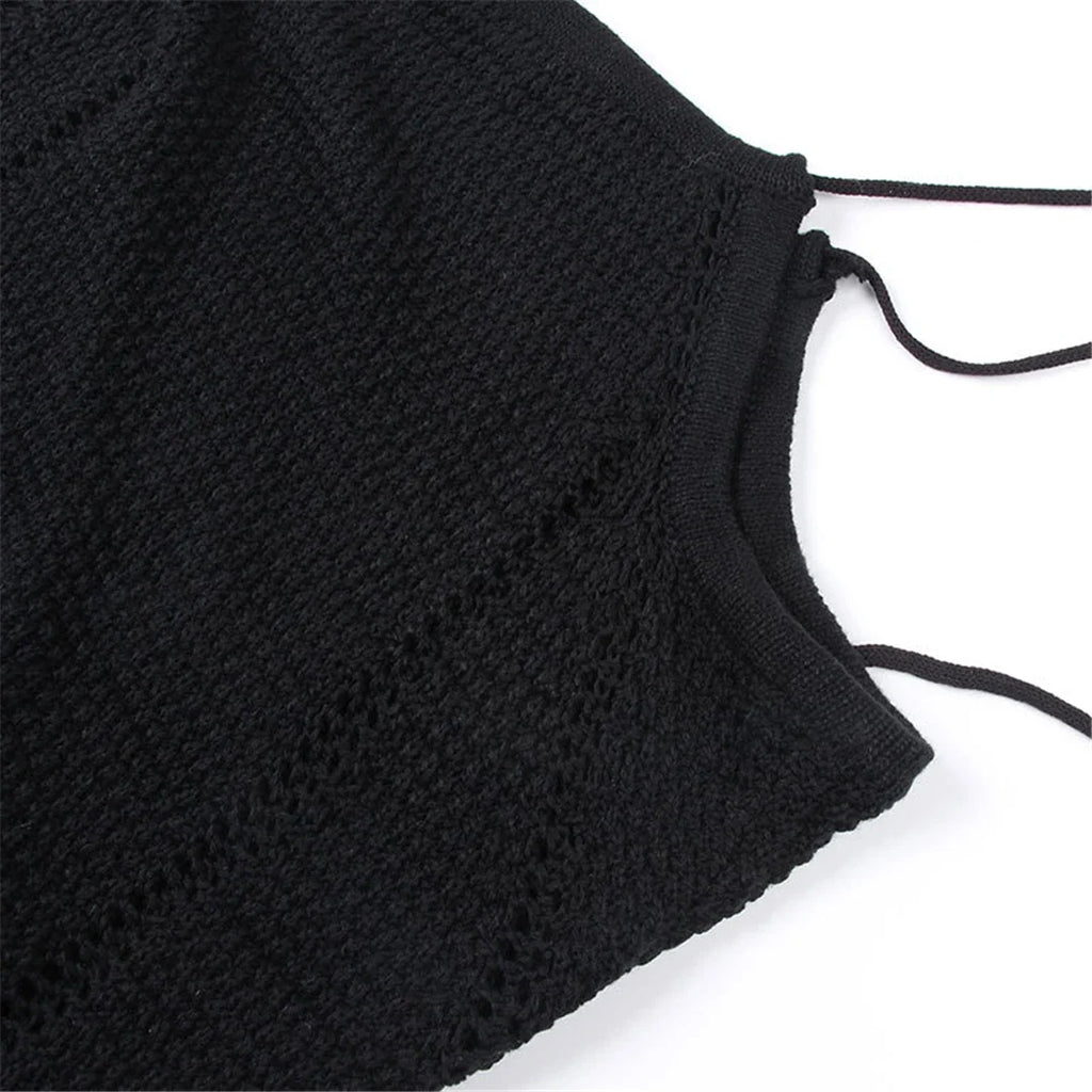 2PCS New Sexy With Top Halter Crochet Knitted Tunic Beach Cover Up Cover-ups Beach Dress Beach Wear Beachwear Female Women K4885