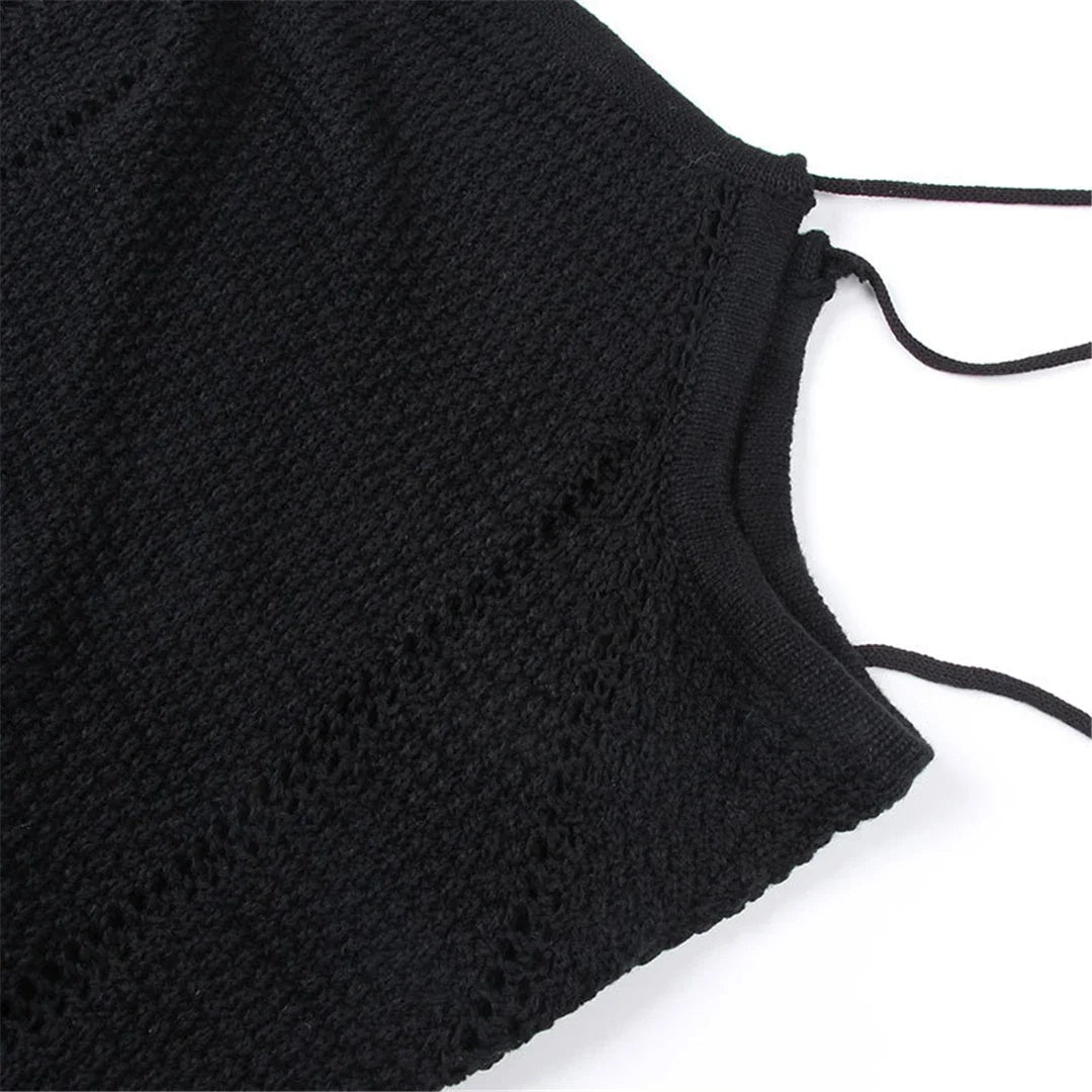 2PCS New Sexy With Top Halter Crochet Knitted Tunic Beach Cover Up Cover-ups Beach Dress Beach Wear Beachwear Female Women K4885