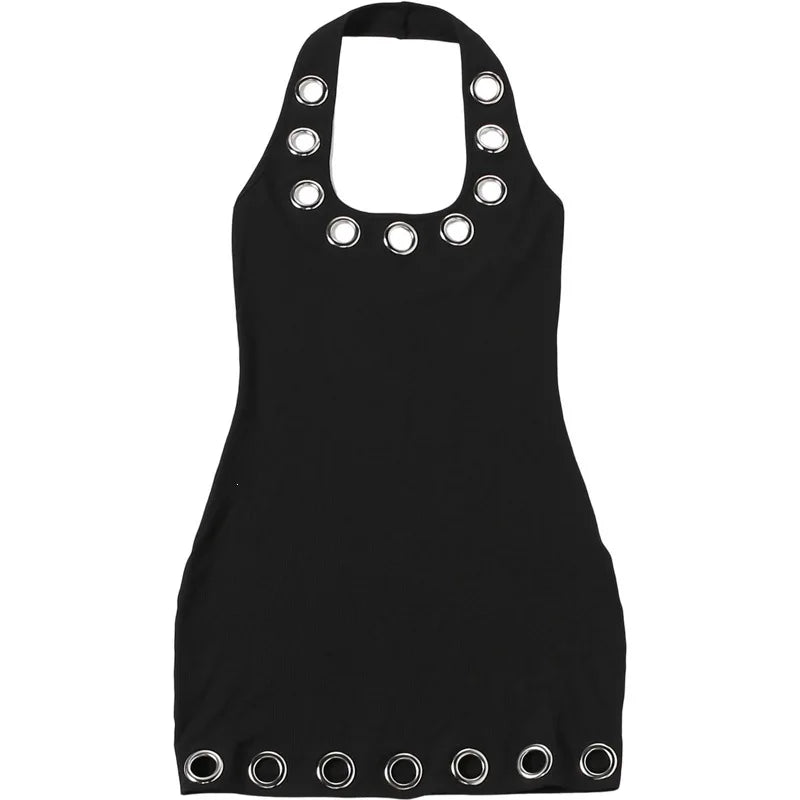 Summer Women's Fashion Dress Backless Hot Girl Sexy Slim Hip Cover Dress