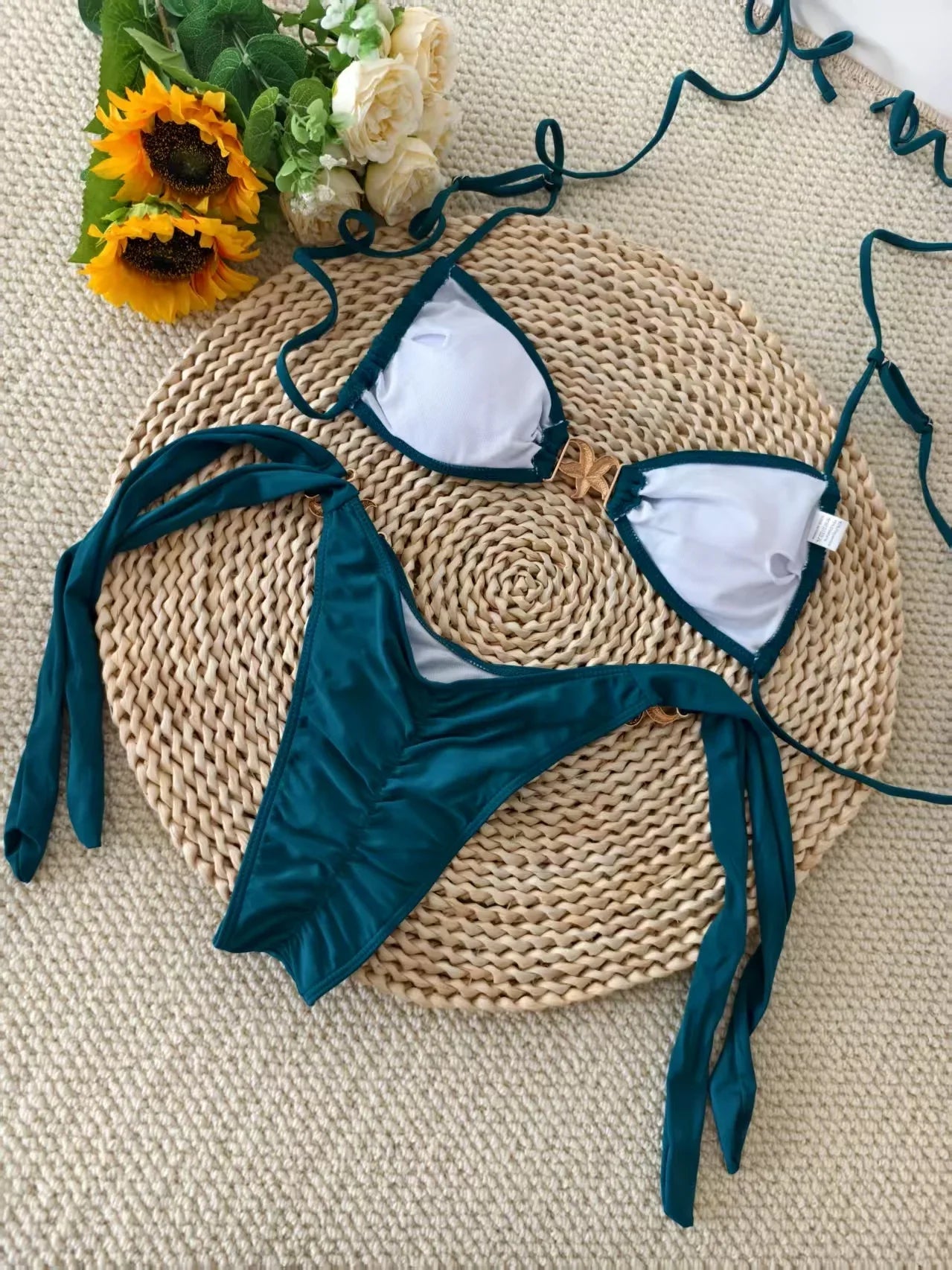 2026 Starfish Strappy Thong Bikini Women Swimwear Female Sexy Swimsuit Solid Bathers Bathing Swimming Swim Suit Beachwear