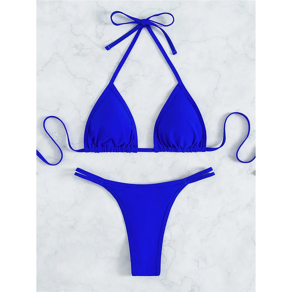 XS - L Rhinestone Extreme Mini Micro Thong Bikini Women Swimwear Female Swimsuit Two-pieces Bikini Set Bather Bathing Suit V3384