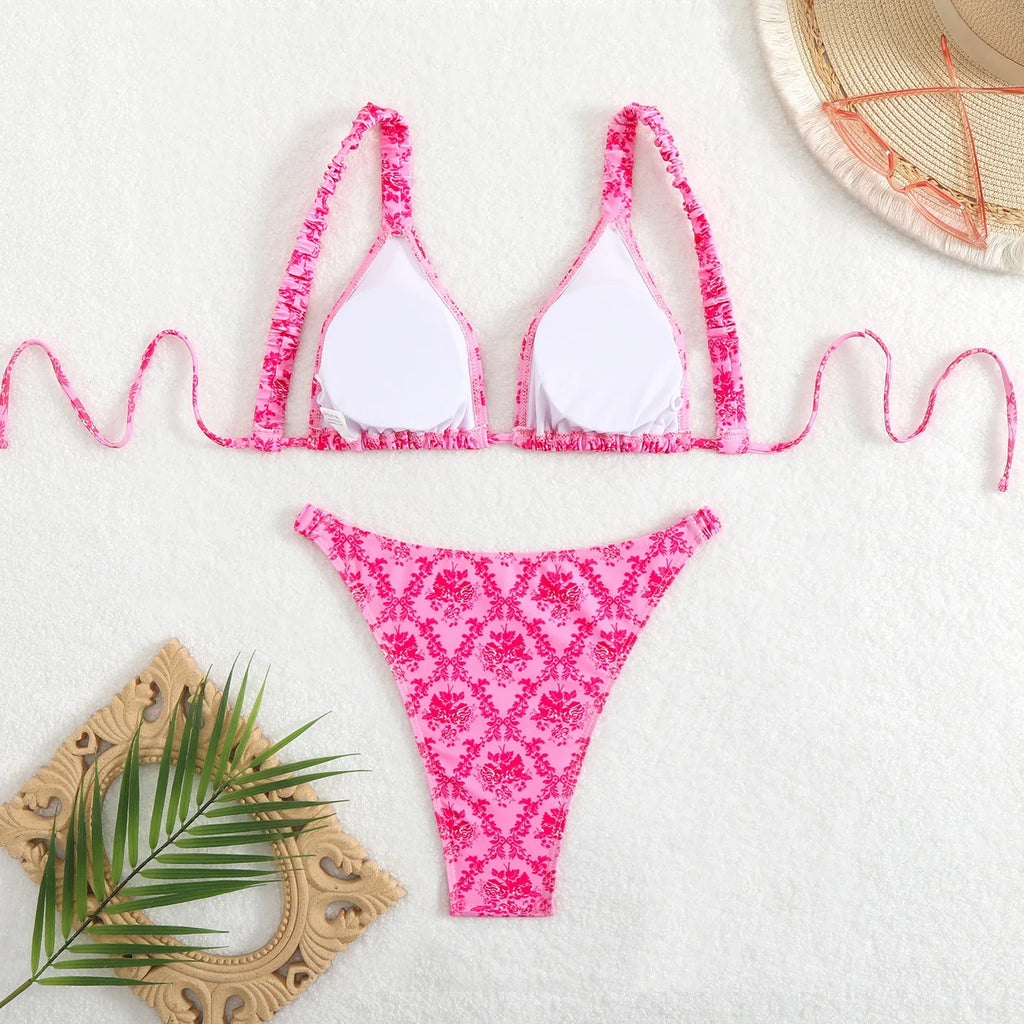 2026 Triangle Strappy Bikini Women Sexy Swimwear Female Brazilian Swimsuit Bathers Bathing Swimming Swim Suit Beachwear Summer