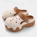 Cute Icecream Style Fashion Clogs For Women Summer Platform Shoes Thick Sole Female Home Street Slippers Girls Close Toe Sandals