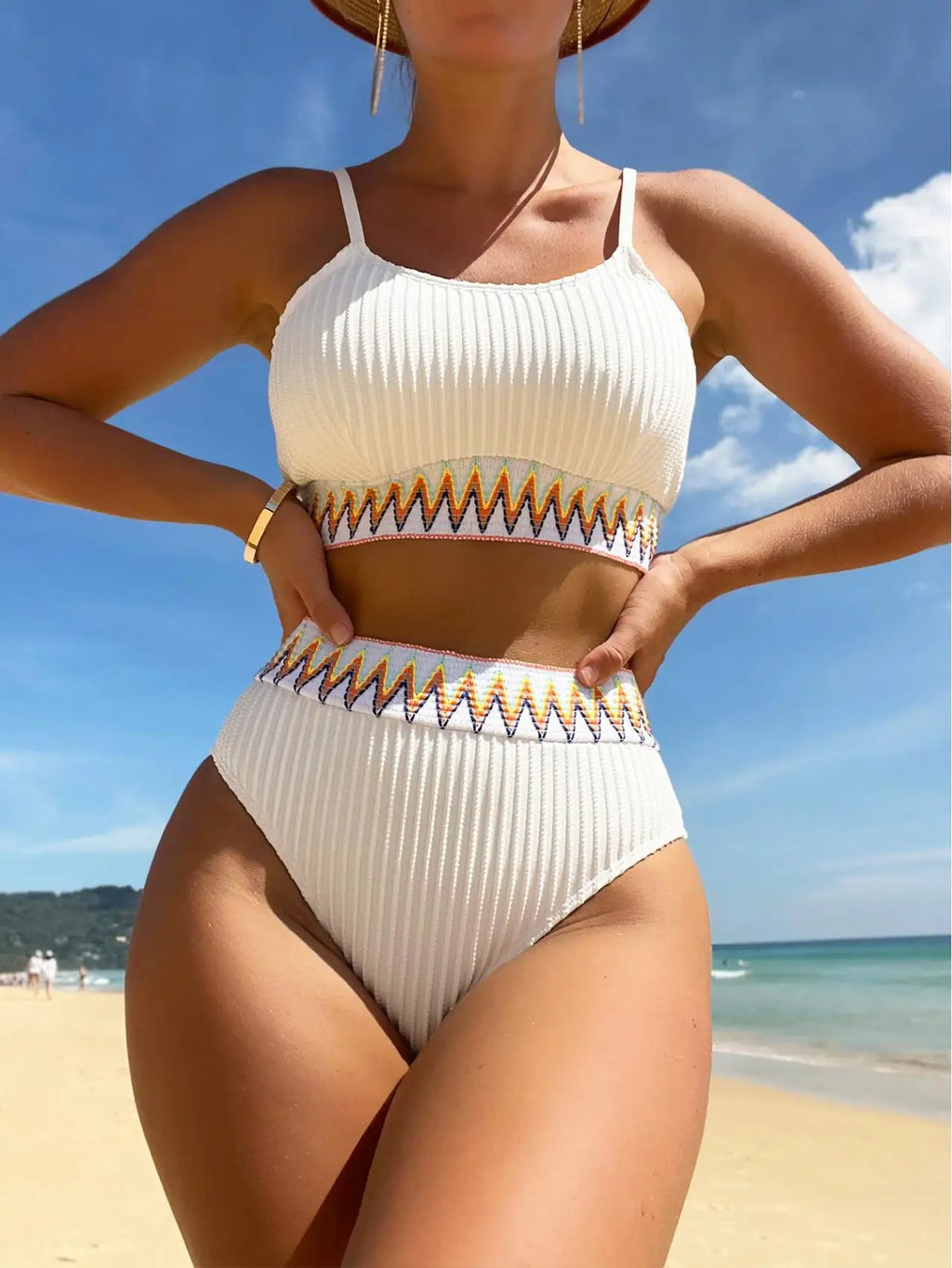High Waist Bikini 2026 Women Strappy Swimwear Female Sexy Padded Swimsuit Solid Bathing Swimming Swim Suit Summer Beachwear
