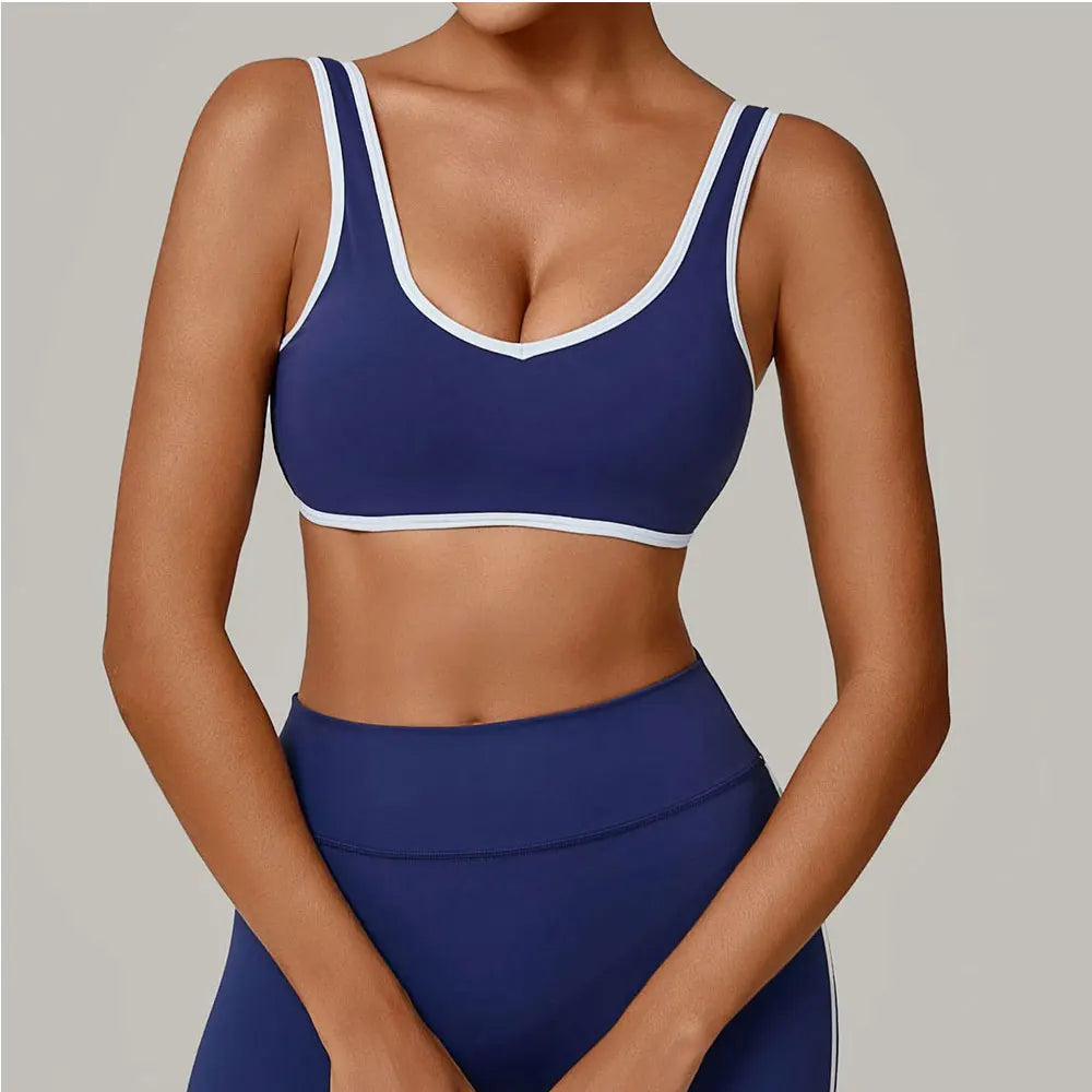 Breathable Sports Underwear Anti-Sweat Fitness Top Women Yoga Bra Shockproof Crop Top Push Up Running Sport Bra Gym Workout Top