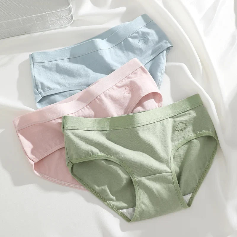5Pcs Women's Cotton Underwear Panty Cute Sexy Panties Female Seamless Underpants Solid Color Panty Intimates Women Lingerie S-XL