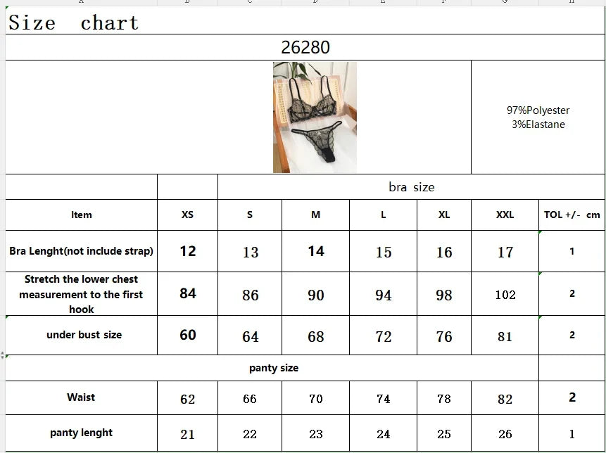 French Style Sexy See-through Lace Underwear Set with Gold Chain High-end Luxury Women's Bra And G-string Set