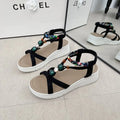 2026 New Women Summer Sandals Women Shoes Bohemia Beach Flat Casual Sandals Leisure Female Women Slip On Sandalias