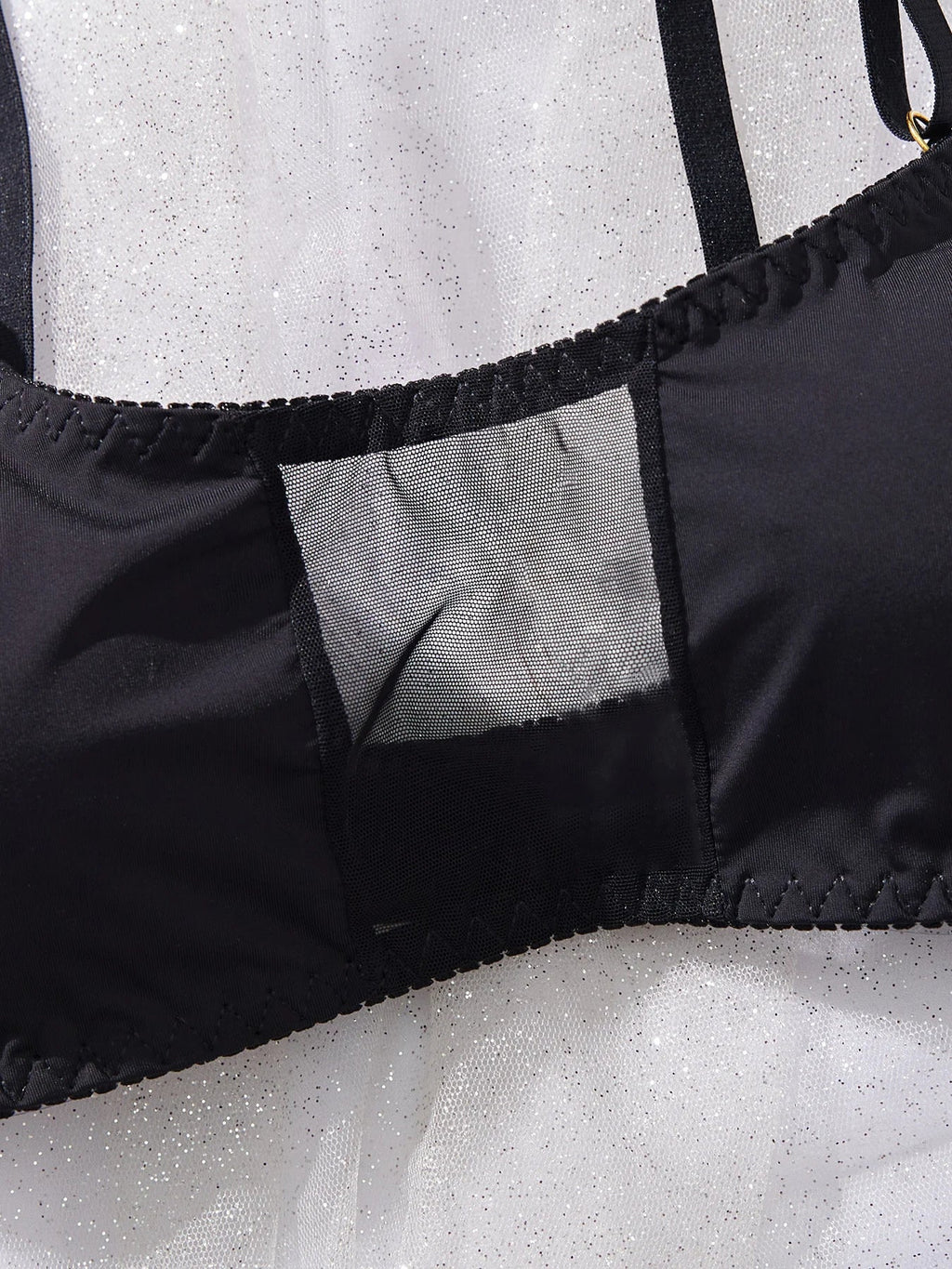 Ladies Smooth Comfortable Thin Underwear Women Sexy Nightwear Inner Solid Color Sleep Underwear Bra Set