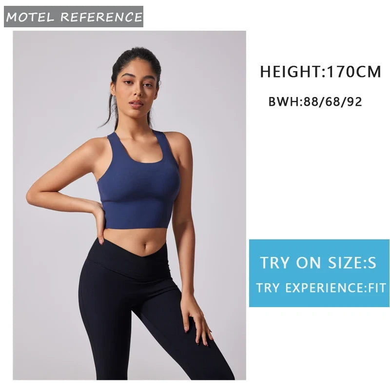 DIAS FIT JOY Wide shoulder strap cross sports vest comfortable shockproof yoga bra fixed chest pad beautiful back fitness Gym