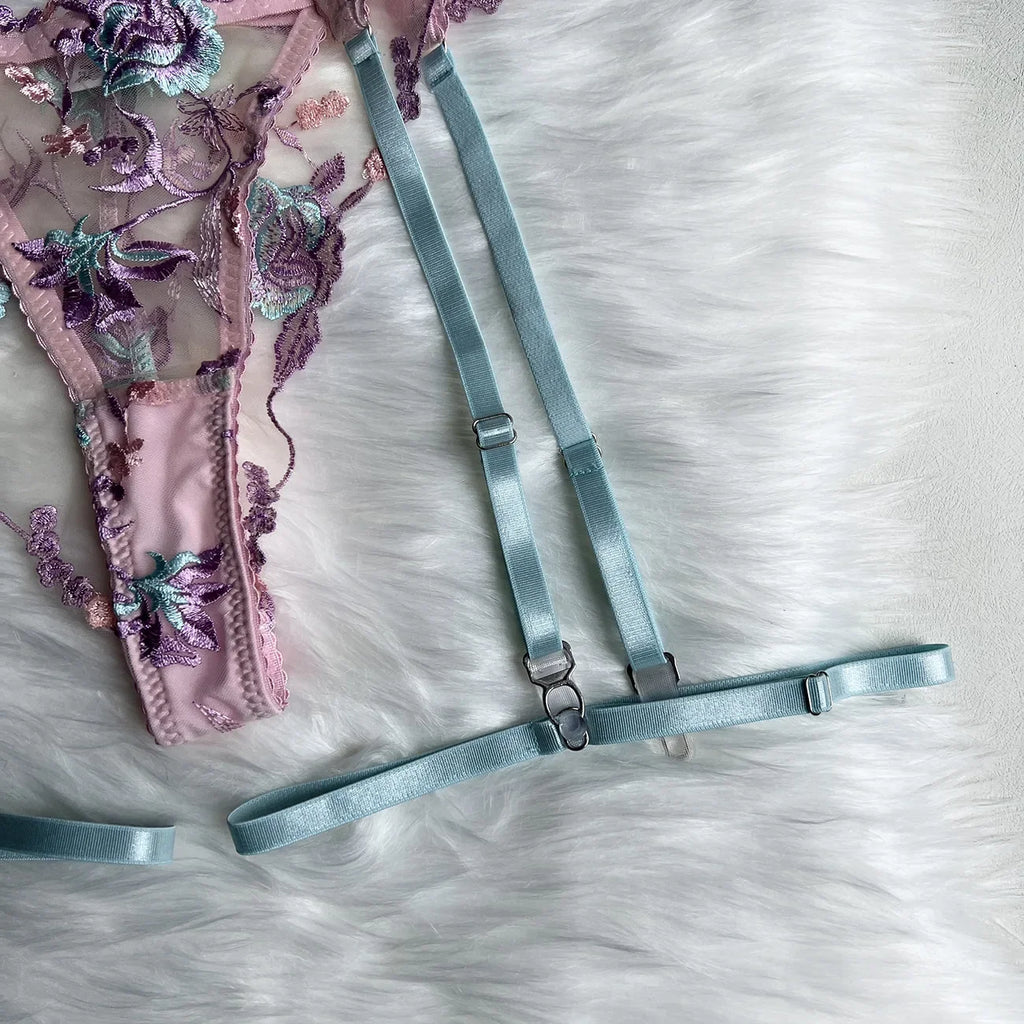 Women's Clothing Sets Erotic Woman Sexy Lingerie Sexy Women Underwear Set See-through Lingrie Femme Bra and Thongs to Set Bras
