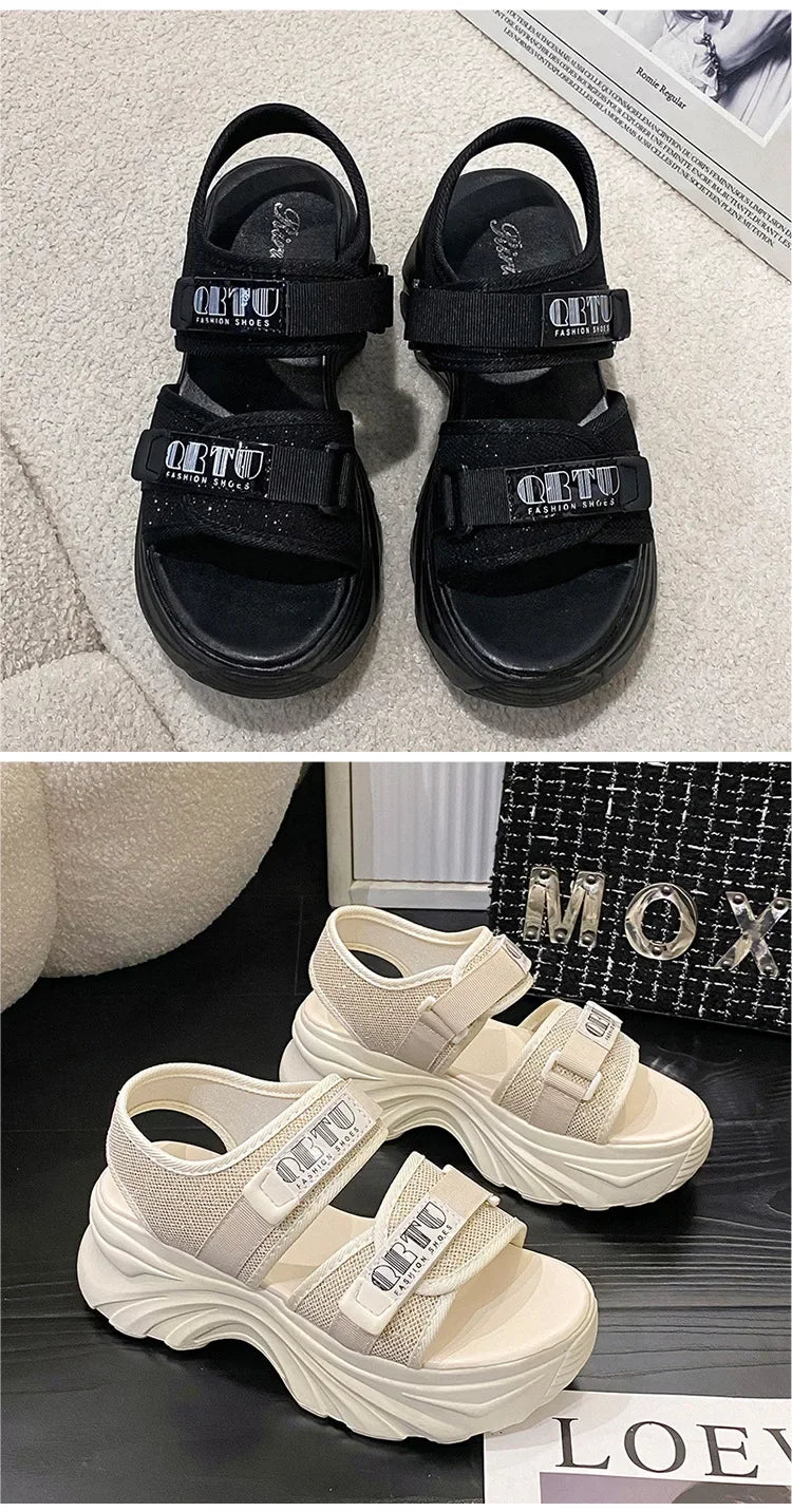 New Sports Sandals for Women Flat Bottomed Beach Shoes Thick Soled Casual Women Shoes Sandalias De Mujer 2025