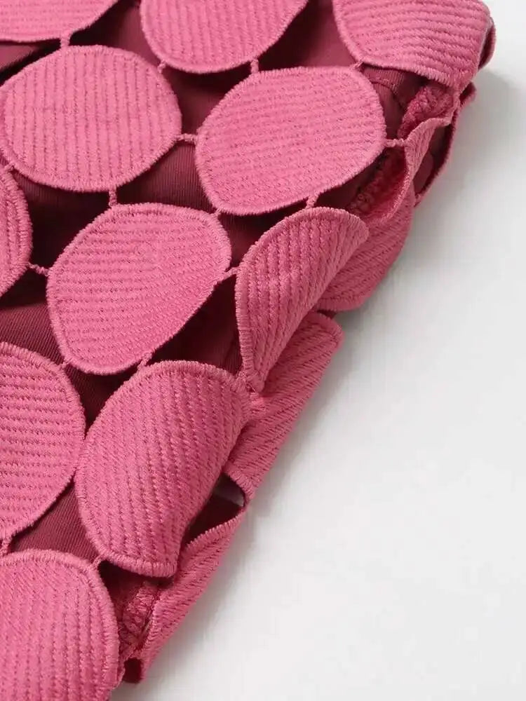 Dot Solid Minimalist Casual Skirt For Women High Waist Patchwork Zipper Irregular Hollow Out Skirts Female Fashion New OPM8