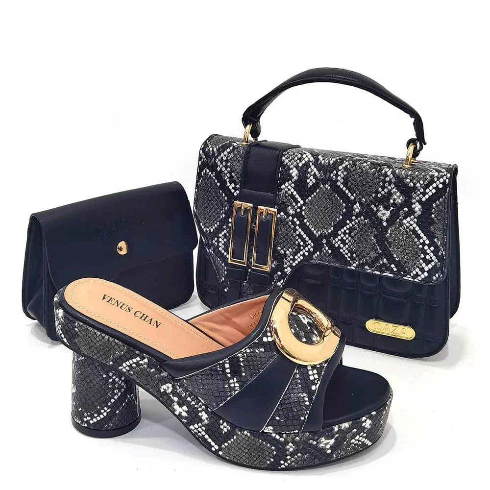 Doershow African fashion Italian Shoes And Bag Sets For Evening Party With Stones wine Italian Handbags Match Bags!  HTG1-9