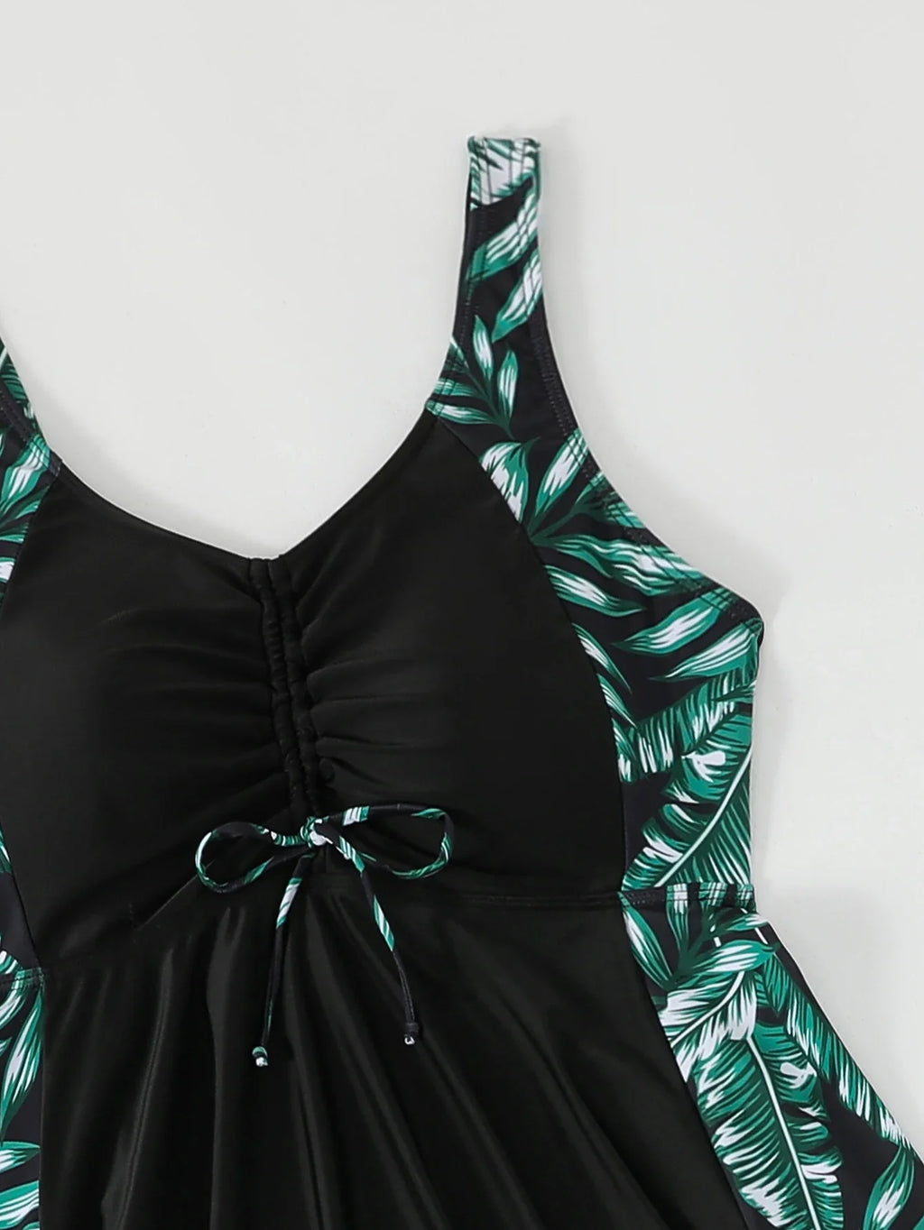 Strappy Printed Tankini 2026 Large Plus Size Swimsuit Women Beach Dress Swimwear Female Bathers Bathing Swimming Swim Suit 4XL