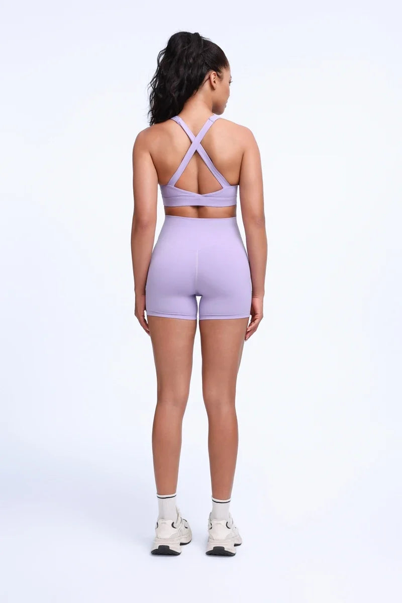 DIAS FIT JOY Cloud feeling wide shoulder strap cross beauty back removable padding sports bra Pilates cycling fitness