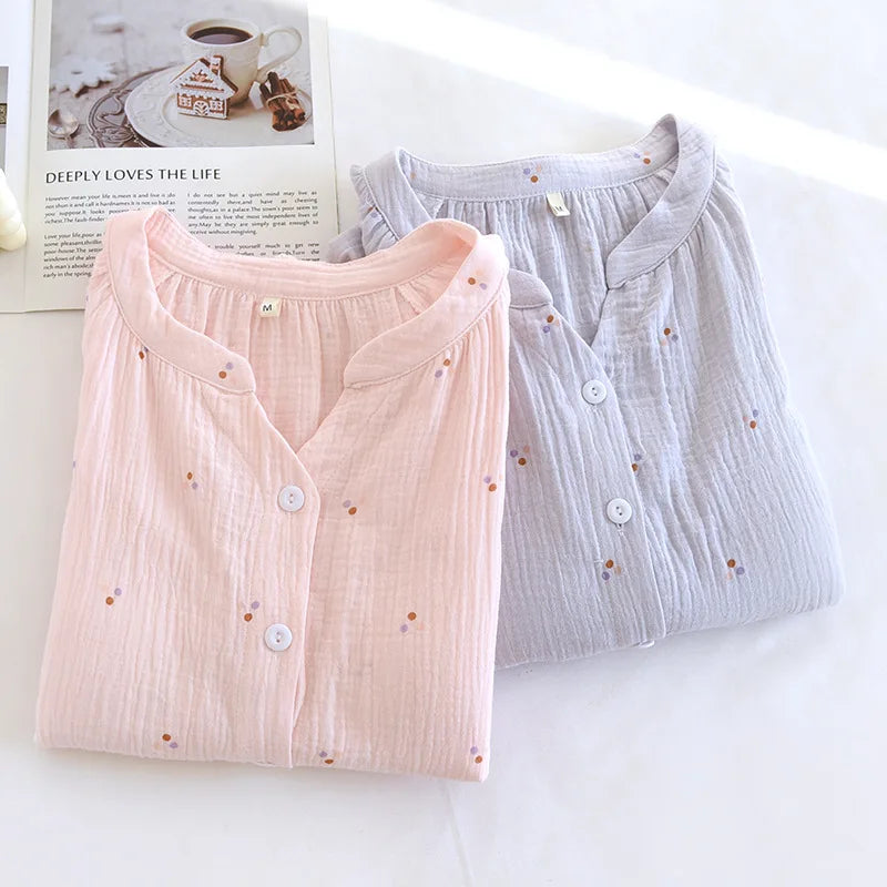 Maternity Pajamas Breastfeeding Clothes Woman Feeding Nightie Autumn Long Sleeve Sleepwear Women's Cotton Wear Pregnant