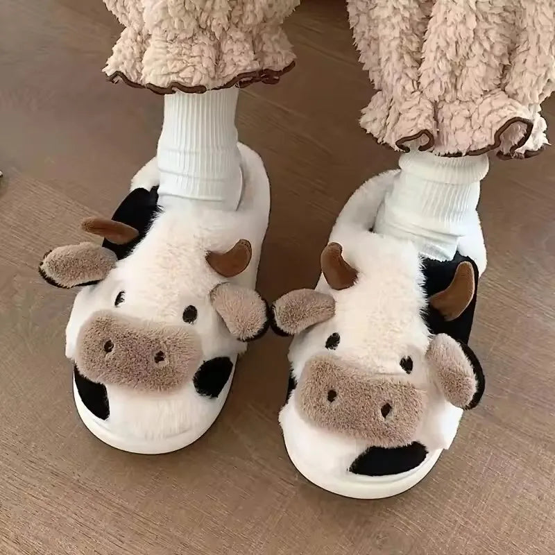 Halloween Christmas Cartoon Cow Kigurumi Unicorn Pajama Slipper Jumpsuit Women's Cute Zipper Hooded Sleepwear Onesies Winter