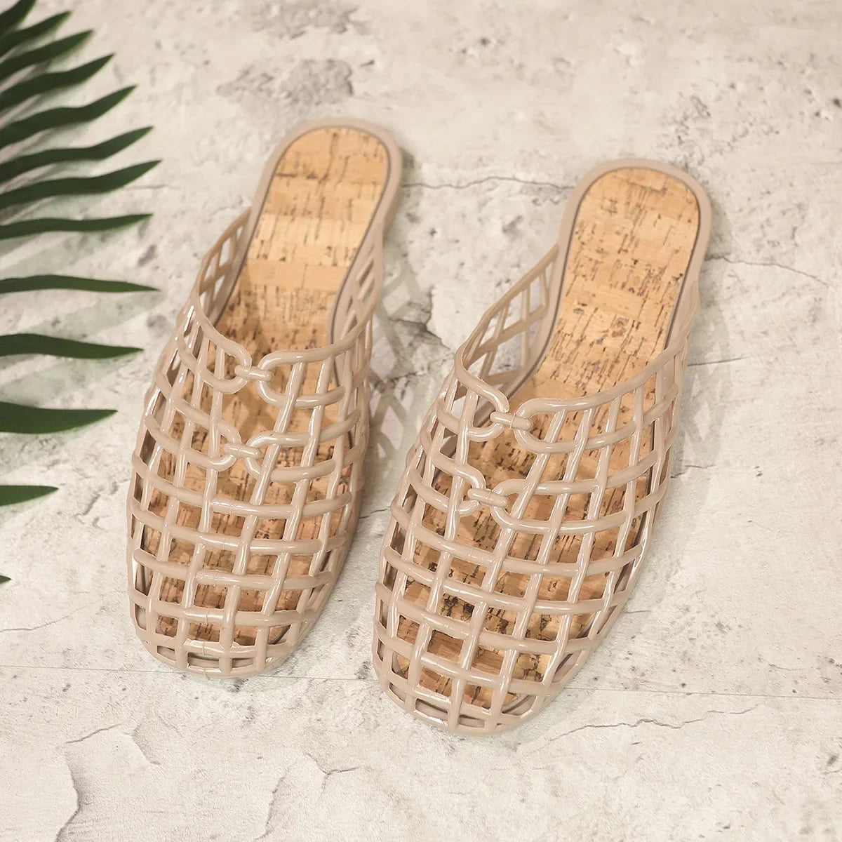2025 New Women Fashion Slippers Summer Platform Shoes Soft PVC Slip-on Sandals Breathable Cut-out Ladies Beach Street Slides