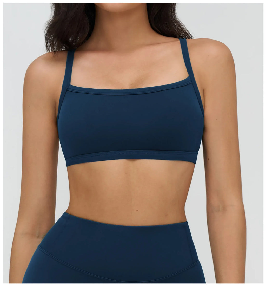 Beautiful Back Women Workout Bra Fitness Underwear Tights Yoga Vest High Strength Shockproof Gym Sports Top Push Up Chest Pad