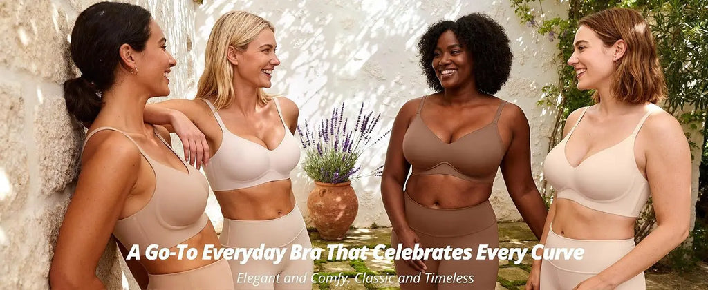 Women's Jelly Bra Wire-free Seamless 3/4 Cup and Thin Molded Bra Soft Support Underwear Comfortable Push-up Bra