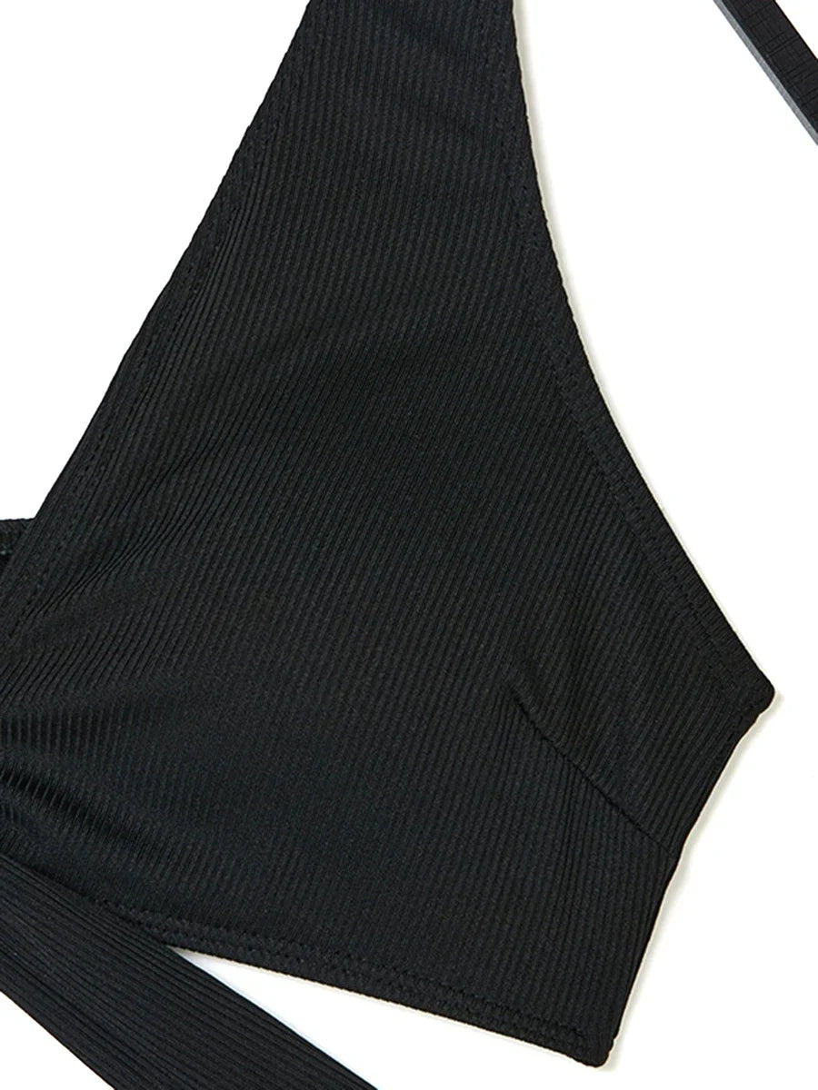 2026 Ring Linked Bikini Solid Bandage Swimwear Female Sexy Swimsuit Women Bathers Bathing Swimming Swim Suit Beachwear