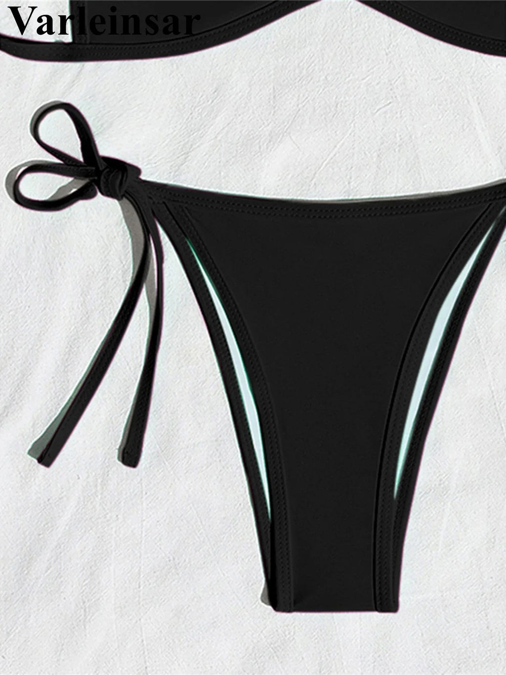 XS - L Halter High Leg Cut Bikini Female Swimsuit Women Swimwear Two-Pieces Bikini Set Strappy Bather Bathing Suit Swim V8276