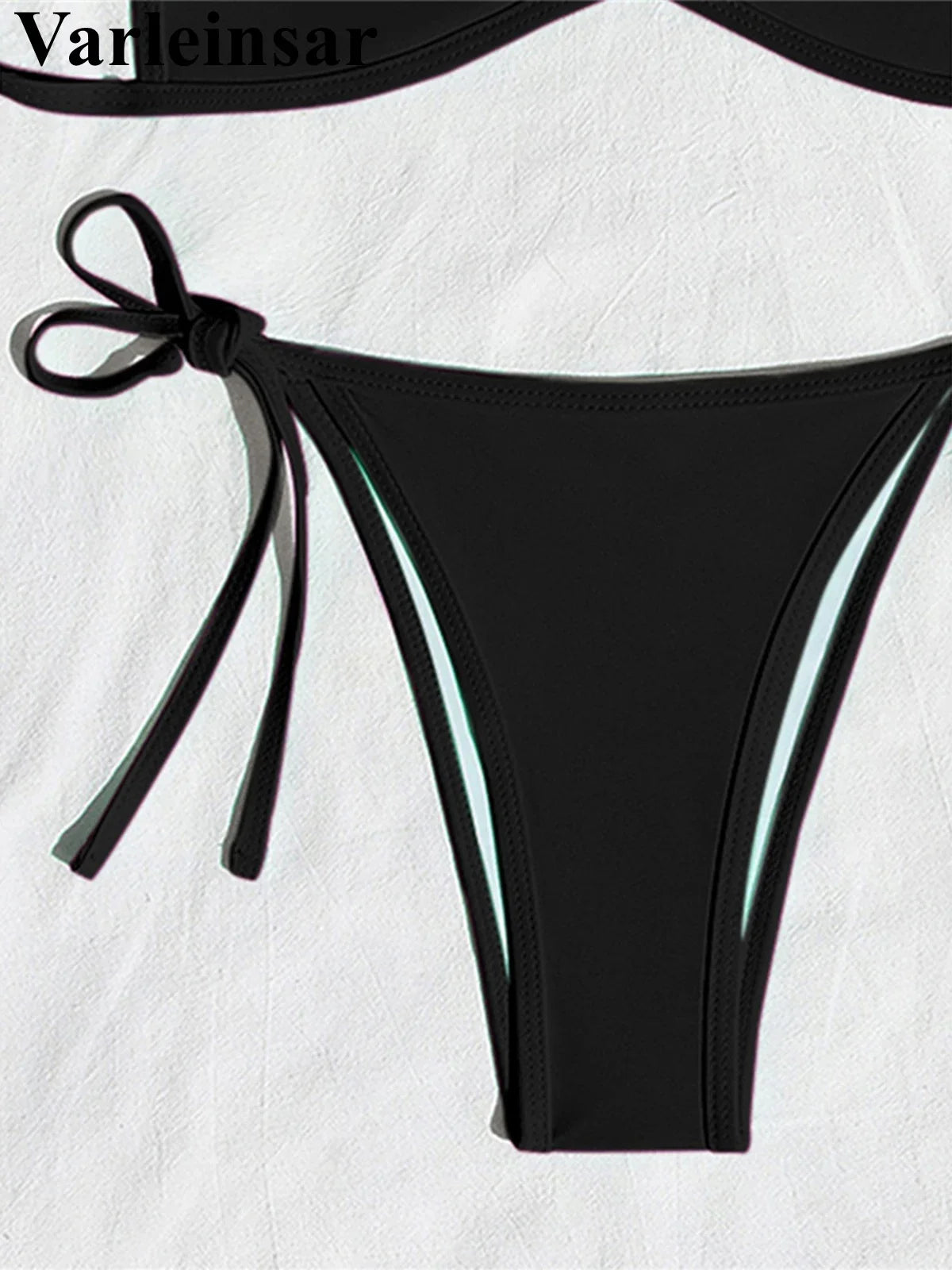 XS - L Halter High Leg Cut Bikini Female Swimsuit Women Swimwear Two-Pieces Bikini Set Strappy Bather Bathing Suit Swim V8276