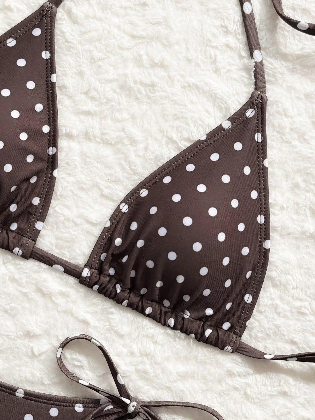 With Shorts Polka Dot Halter Mini Micro Thong Bikini Female Swimsuit Women Swimwear Three-pieces Bikini Set Bathing Suit Swim