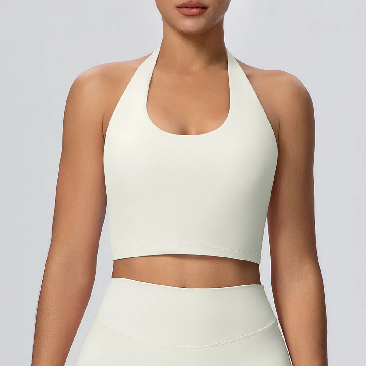 Sexy Gym Women's Sports Bra Breathable Hanging Neck Backless Sports Bra Women's Comfortable Exercise Pilates Training Yoga Top