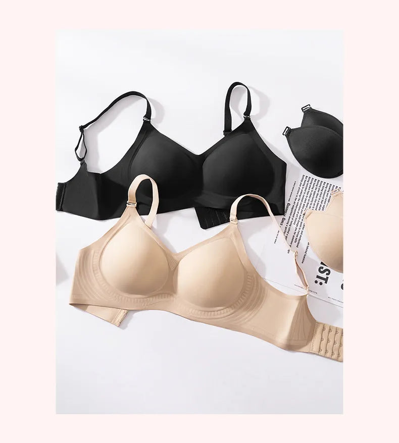 Push Up Bra for Small Bust – Seamless Wirefree Bralette with Cross Back, Soft Support Lift & Anti-Sagging Comfort Invisible Wear