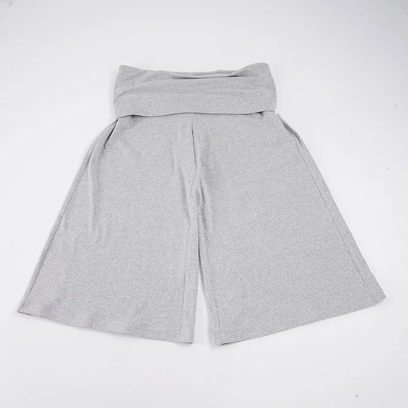 American knitted mid-waisted trousers, simple low-waisted straight loose casual trousers