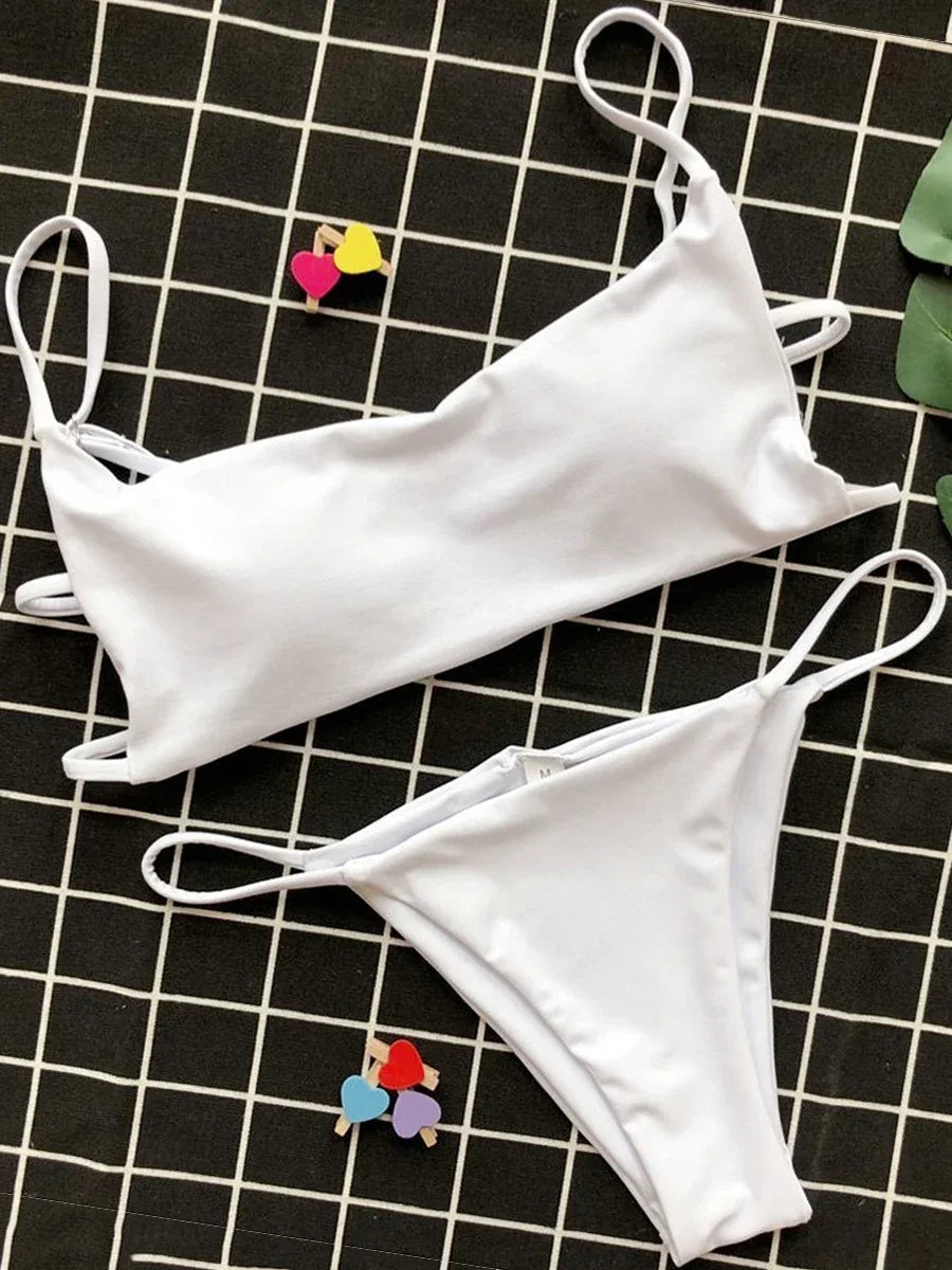 Sexy Mini Micro Thong Bikini 2025 Women Swimsuit Female Brazilian Swimwear Two Pieces Bikini Set Striped Bathing Suit Swim Lady