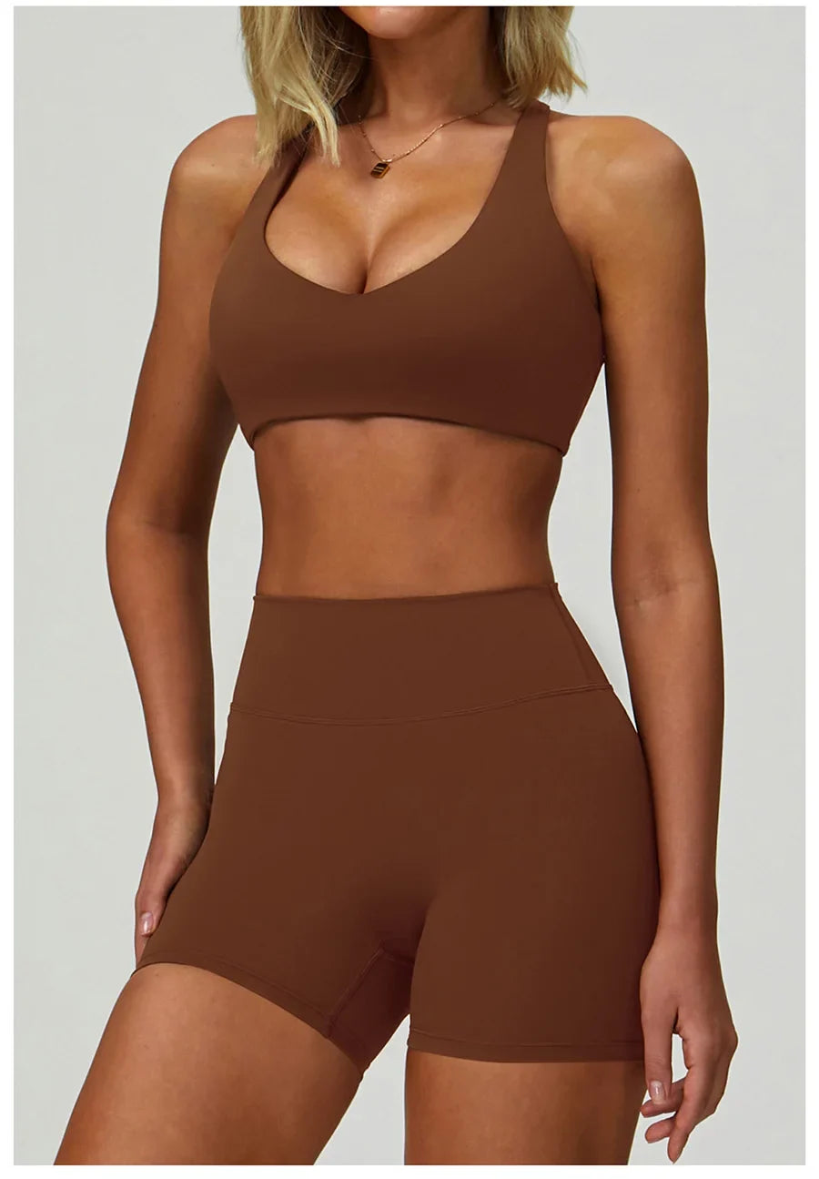 New Sportswear Seamless Yoga Set Gym Clothes Sportswear Long sleeved jacket Women Fitness Set Tracksuits Sports Bra Gym Leggings