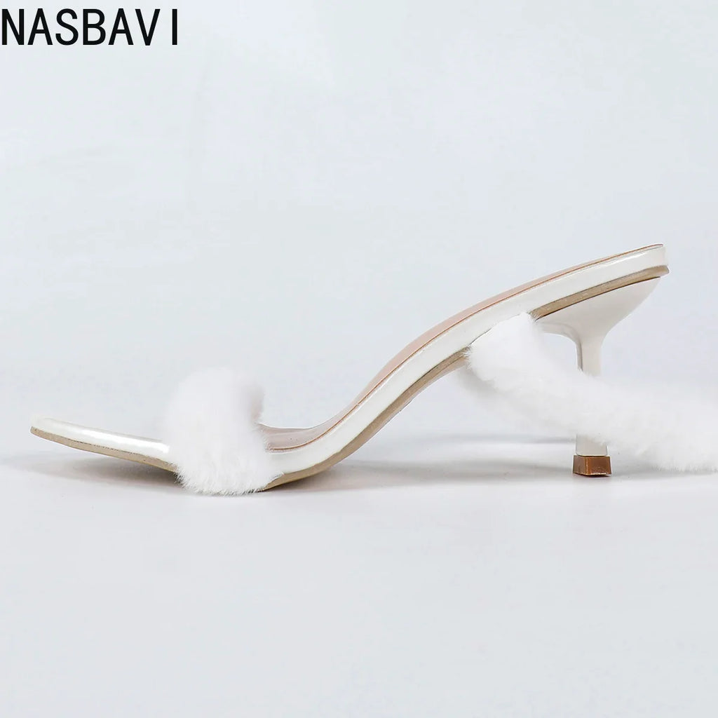 High Heel Sandal for Women Open Toe Large Size Suit Female White Summer Shoes All-Match High-heeled Peep Big Stiletto Girl