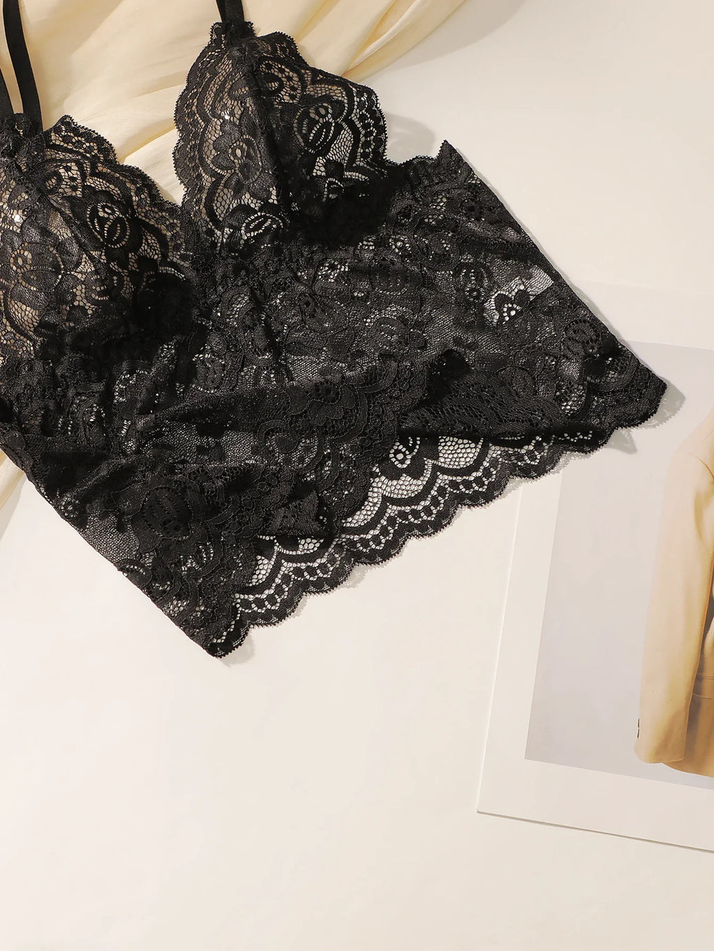Women's Sexy Lace Set Push Up Embroidered Flower Fun Transparent Underwear Seamless Comfortable Close Fitting Underwear Set 2099