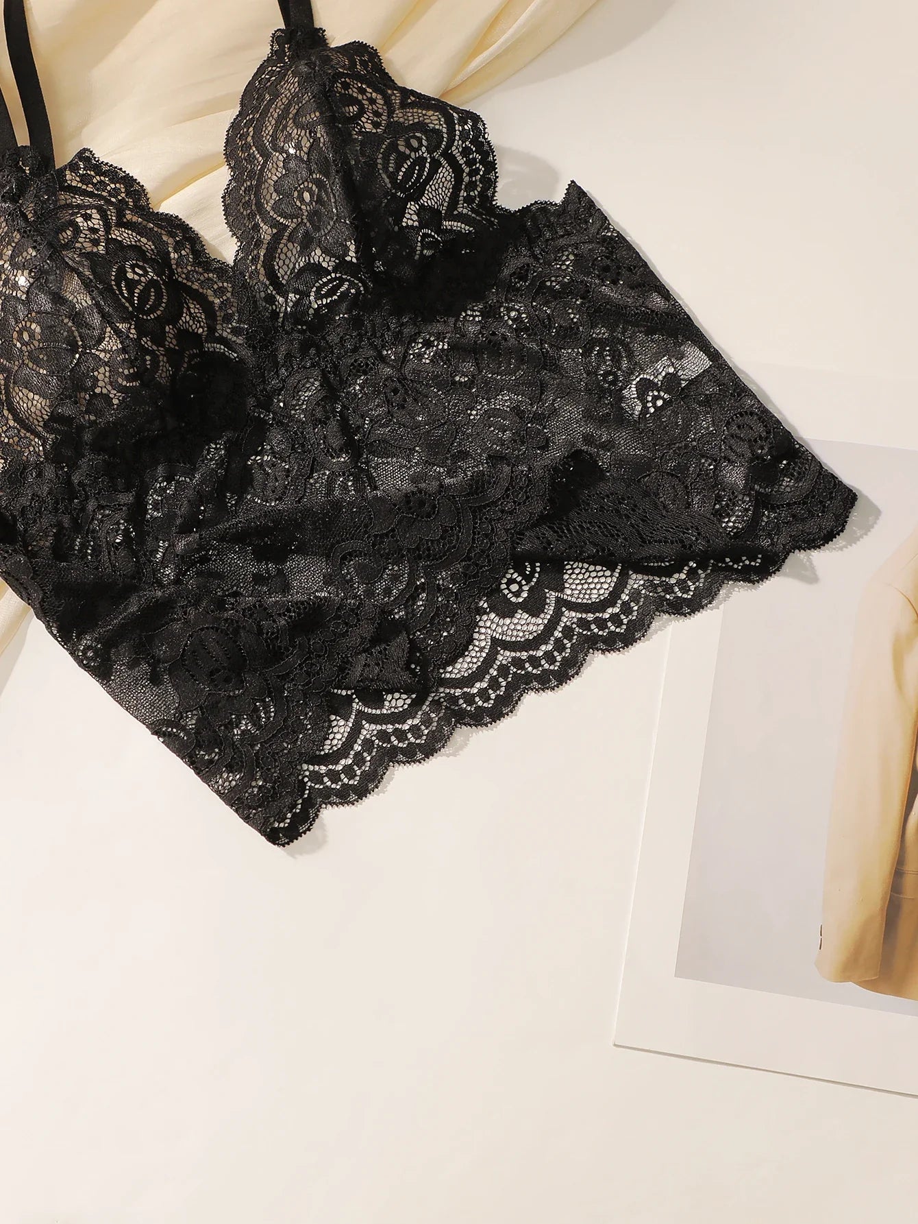Women's Sexy Lace Set Push Up Embroidered Flower Fun Transparent Underwear Seamless Comfortable Close Fitting Underwear Set 2099