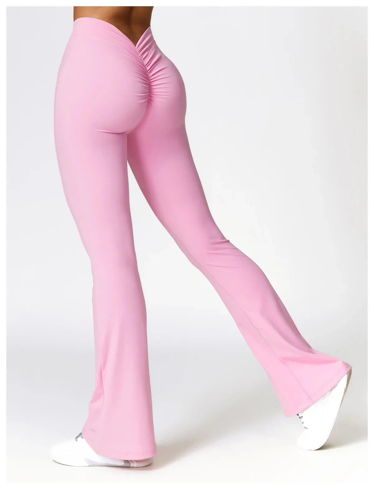 Sexy Sports Leggings Women V Back Scrunch Flares Leggings High Waist Yoga Flares Pants Push Up Gym Leggings Women Yoga Clothes