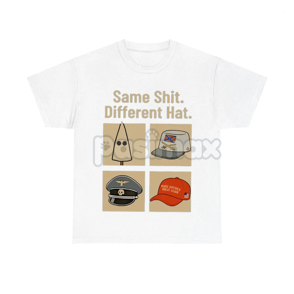"Same Thing Different Hat" Political Shirt - Dark Humor Statement Tee, Funny Graphic Shirt
