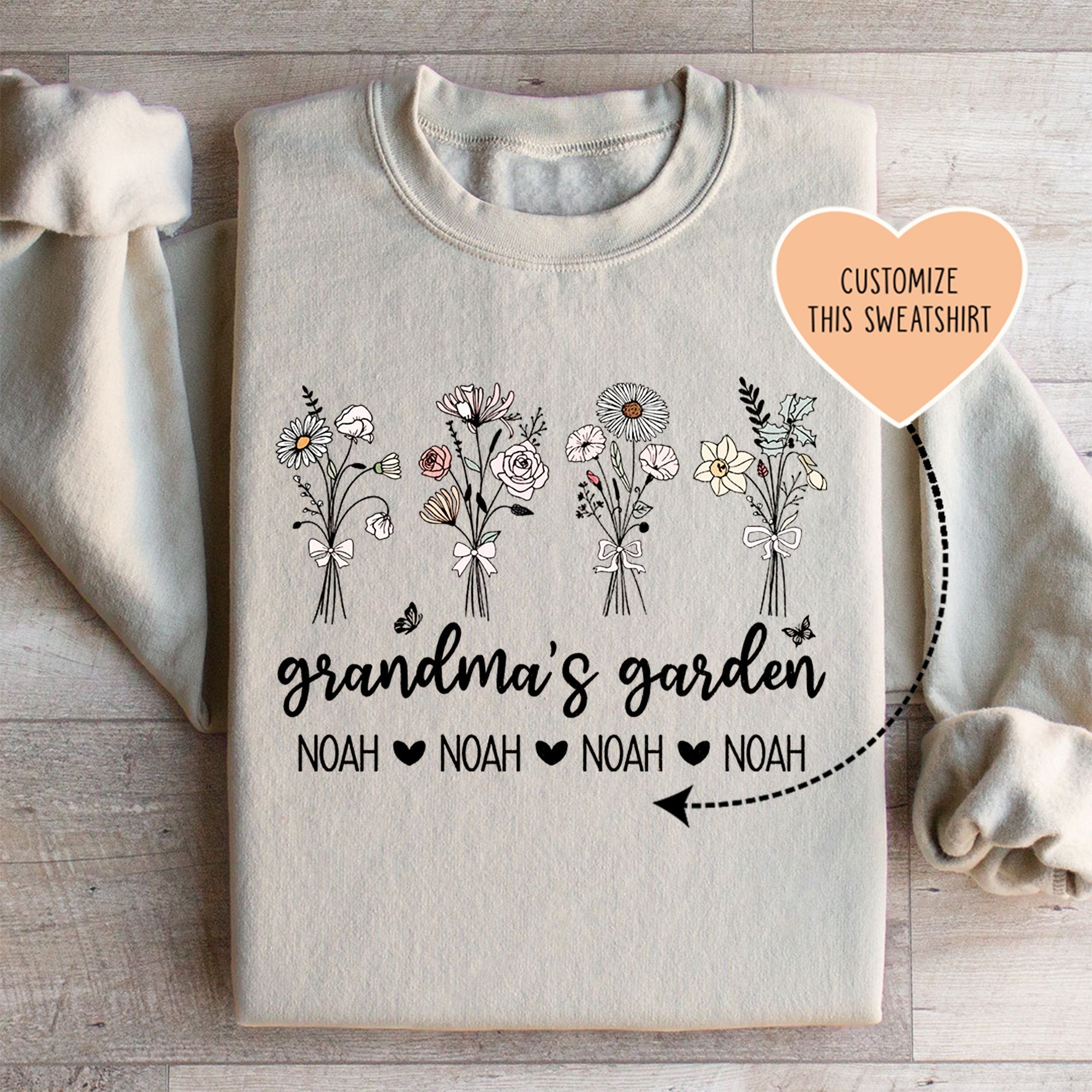 Personalized Grandma's Garden