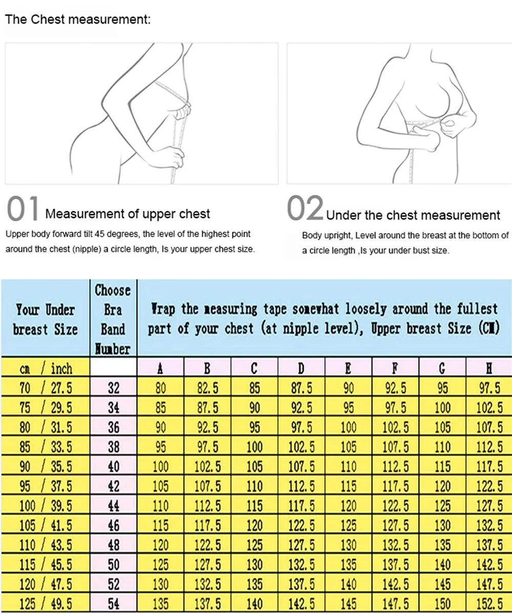 Bras For Womens Lingerie Support Bralette Wireless Sexy Plus Size Brassiere 40-48 G H Cup