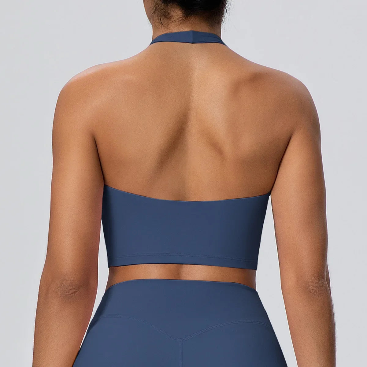 Sexy Gym Women's Sports Bra Breathable Hanging Neck Backless Sports Bra Women's Comfortable Exercise Pilates Training Yoga Top