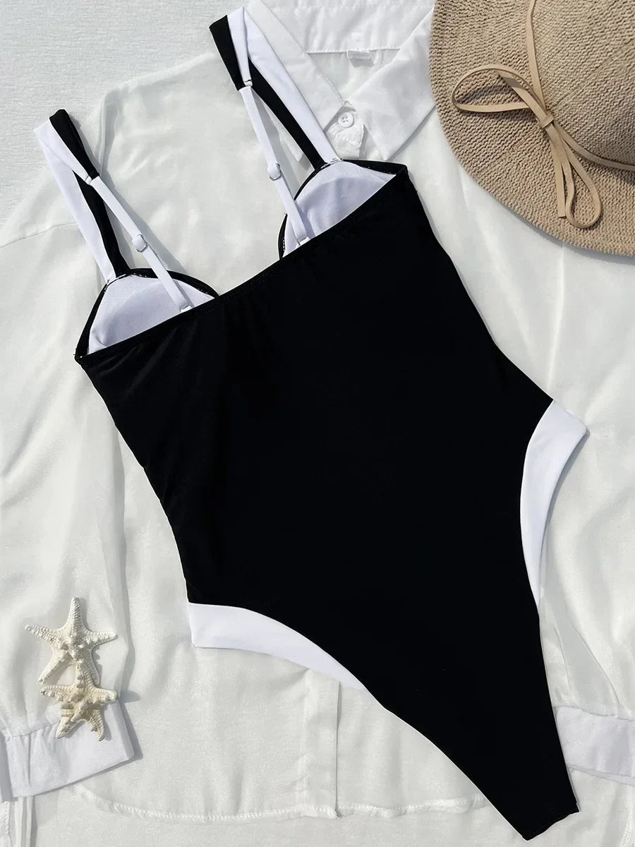 2026 Polka Dot U Neck Women Swimwear One Piece Swimsuit Female Monokini Bather High Leg Cut Bathing Suit Swim Beachwear Bodysuit