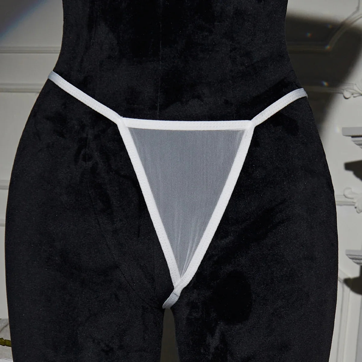 White Sexy Lingerie Women's Underwear Mesh See Through Babydoll Nightdress And Thongs Pijamas Sets Female Erotic Costumes