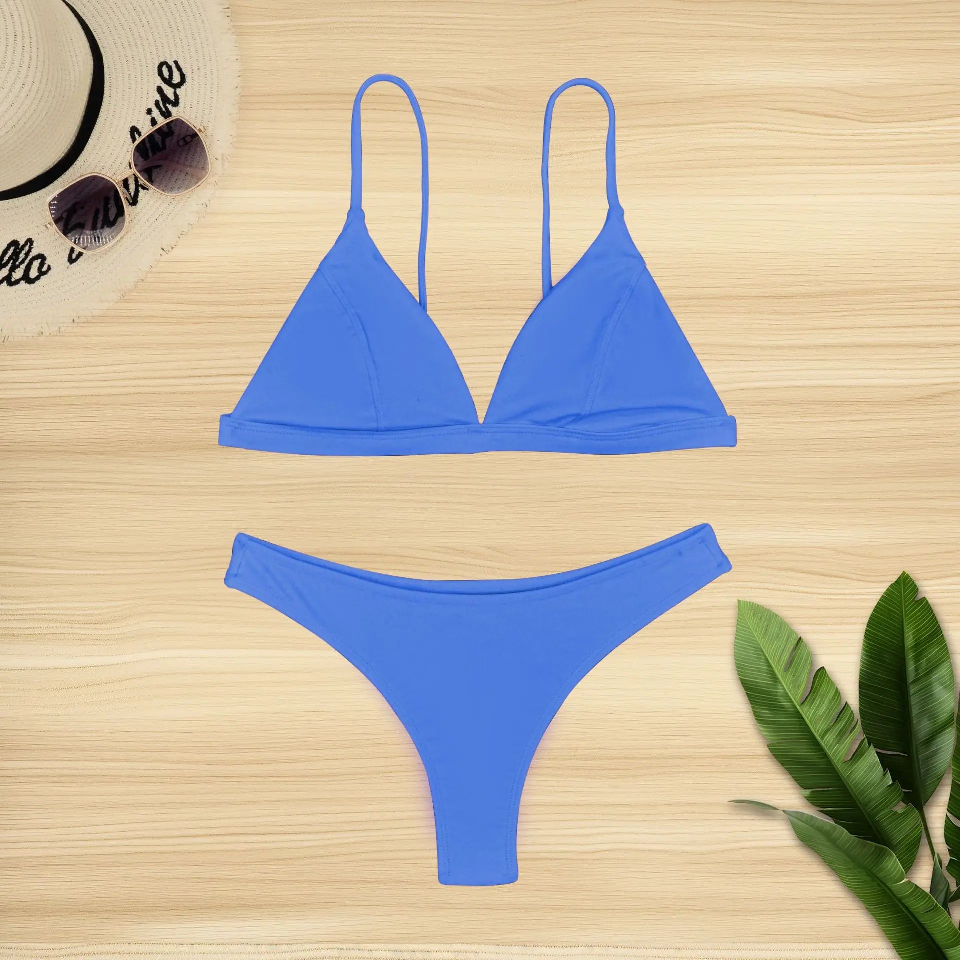 2026 Sexy Solid Color Bikini Swimwear Women's Underwear Nylon Fabric with Chest Pad No Steel Support For Swimming Swimsuit