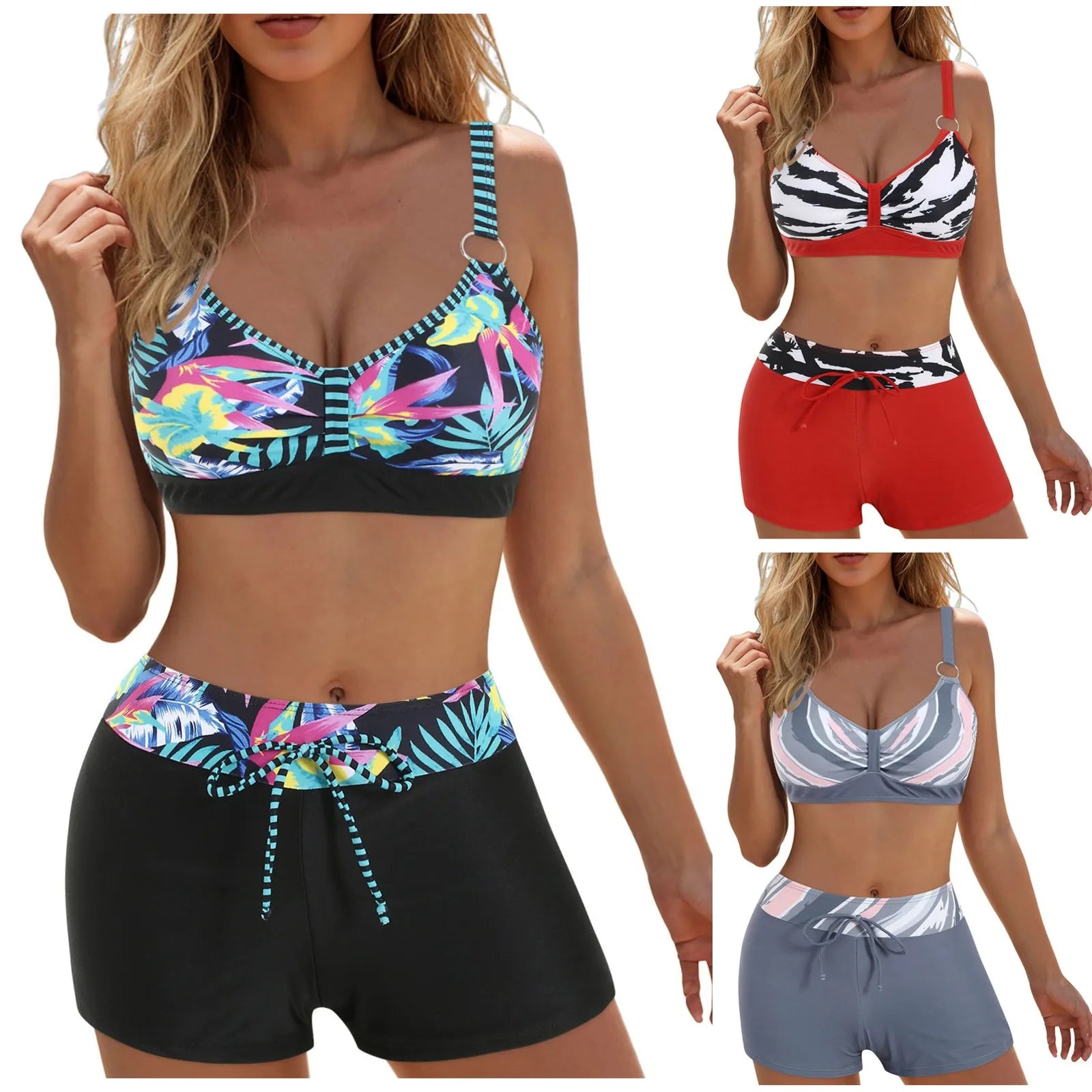 Women'S Two-Pieces Tankini Bikinis Swimsuit Outfit Women High Waisted Bikini Sexy Push Up Two Piece Swimsuits купальники женские