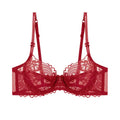 Sophisticated French Lace Bra, Unlined Minimizer Bra for Large Bust, Ultra Thin Breathable & Supportive Sexy Lingerie Set MOYISU